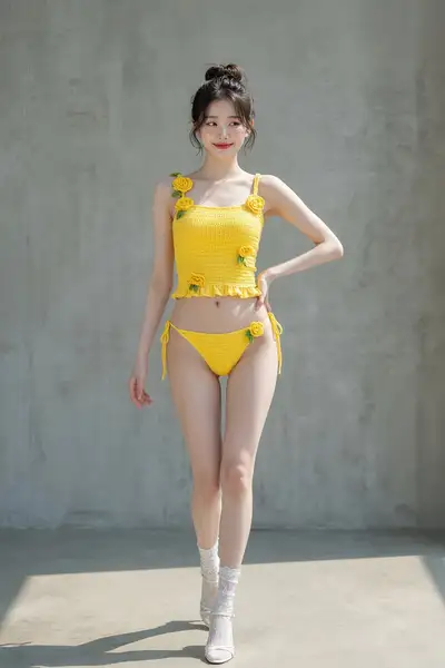 Photorealistic Minimalist Fashion Editorial Portrait