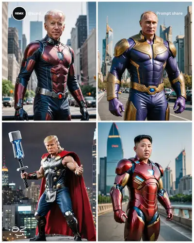 Superhero City Background Photo Prompt