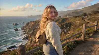 Filmagem nostálgica estilo MiniDV de um vlog de férias no litoral