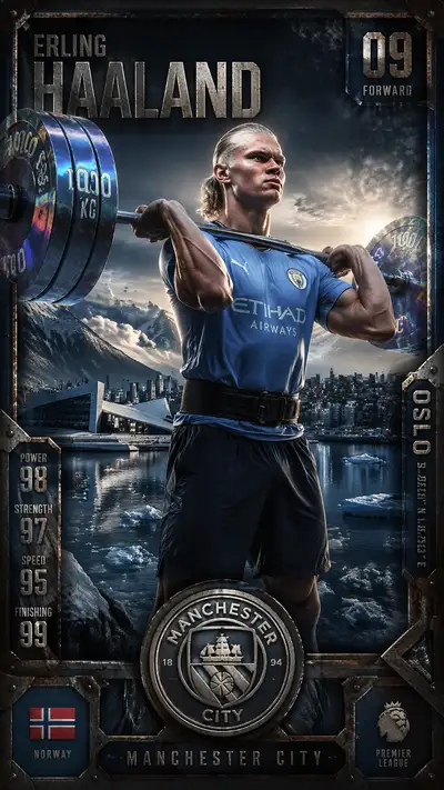 Haaland industrial weightlifter collectible card