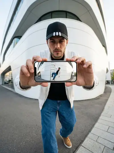 Forced-Perspective Smartphone Illusion Photo