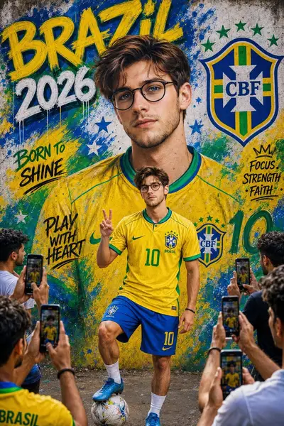 Cinematic Brazil Football Fan Poster