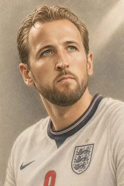 Realistic Pencil Portrait of England Football Player