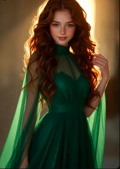Emerald Elegance Portrait