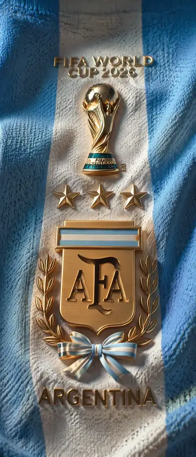 Argentina World Cup Jersey Macro Product Shot