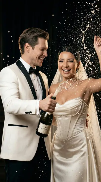 Luxury Champagne Wedding Campaign Image Prompt