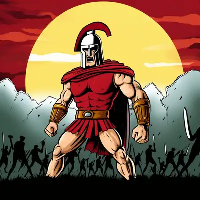 Frank Miller 300 Style Battle of Thermopylae