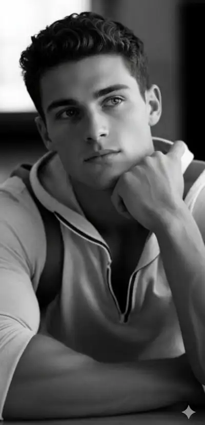 Cinematic B&W Portrait of a Young Man