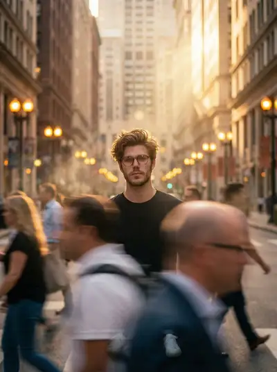 Cinematic Golden Hour Street Portrait