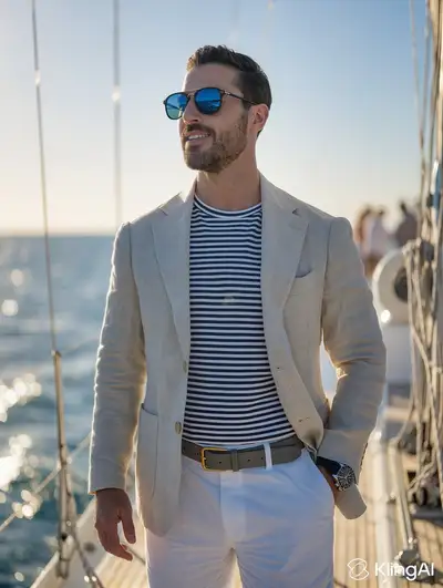 Photorealistic Sailboat Fashion Portrait