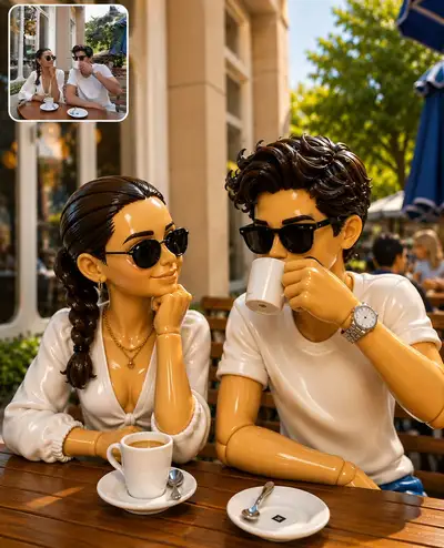 カップル写真から作る3Dコレクタブルビニールフィギュアジオラマ