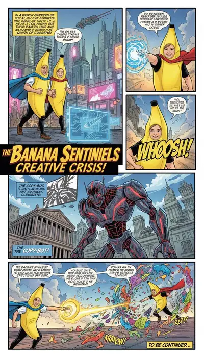 Comic Book Strip Creator with Multiple Characters