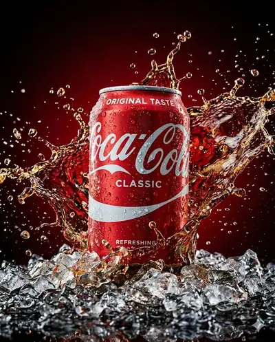 Chilled Coca-Cola Can Product Shot