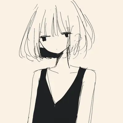 Minimalist Line Art Portrait sref