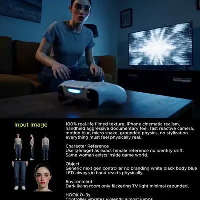 Timeline-Based Cinematic Horror Game Transition Prompt
