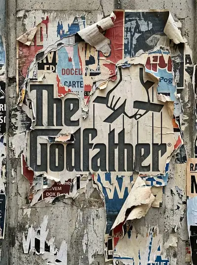 Torn poster wall reveal template for any brand logo