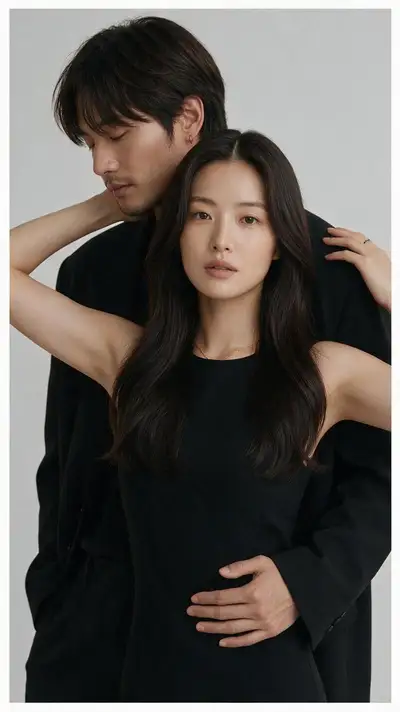 Ultra-realistic studio editorial couple portrait prompt