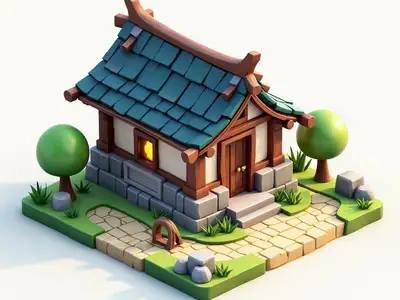 Kawaii Isometric 3D Model Prompt Template
