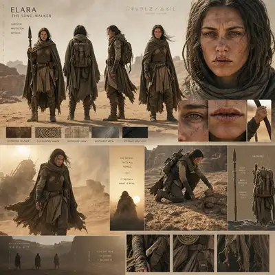 Epic Desert-World Cinematic Character Board