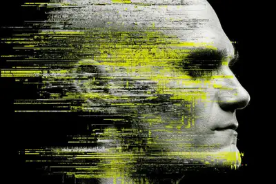 Glitch-Art-Vorlage für digitale Auflösung