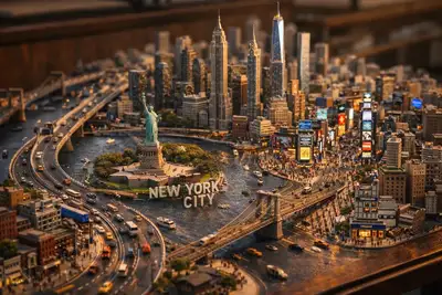 Epic Cinematic Miniature City: Tokyo-Indore Fusion
