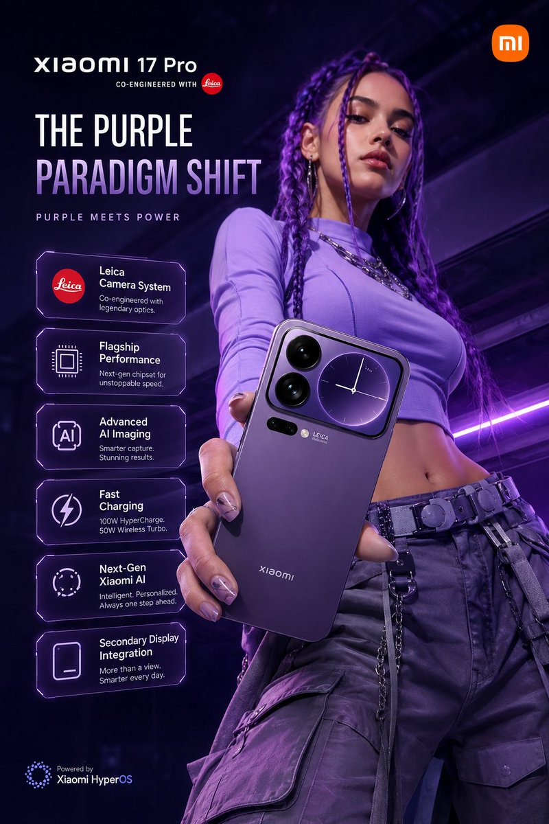 Xiaomi 17 Pro fictional smartphone launch ad (Gemini Nano Banana)