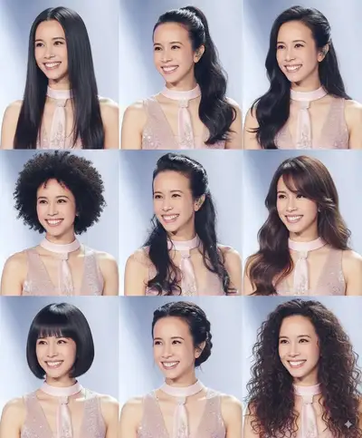 3x3 Grid Hairstyle Avatar Generator