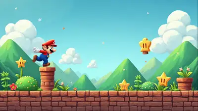 2D Platform Video Game in Super Mario Style