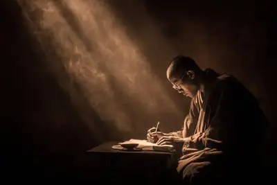 Flickering Lantern Shadows Art Prompt