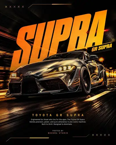 Plantilla de póster automotriz Motion Dominance