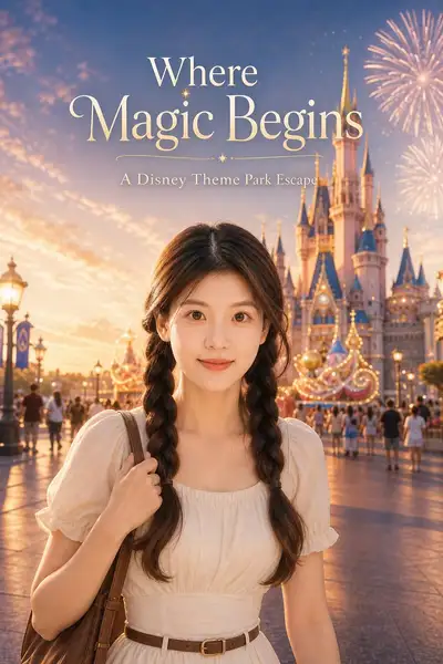 Disney Theme Park Travel Poster Prompt
