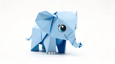 可爱的折纸动物，卡哇伊纸艺风格