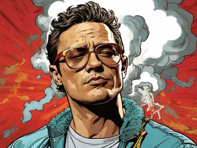 Comic Book Man with Red Glasses