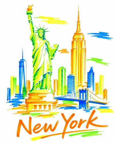 Fluorescent Marker Travel Poster