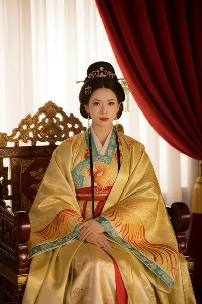 Historical Chinese dynasty queen portrait, Grok Imagine