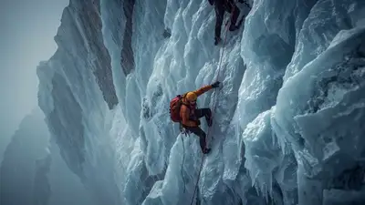 Ice Climber in Ice Storm - Raw Realism