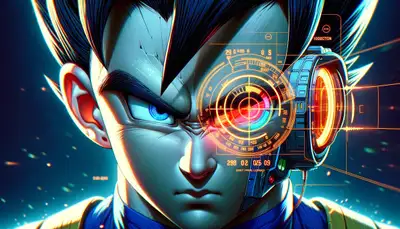 Vegeta with Scouter DALL-E Prompt