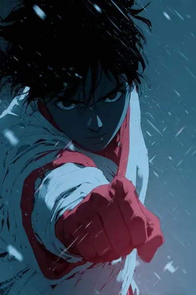 Korean Webtoon Style Action Scene