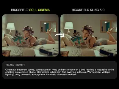 Cinematic Bedroom Vintage Scene