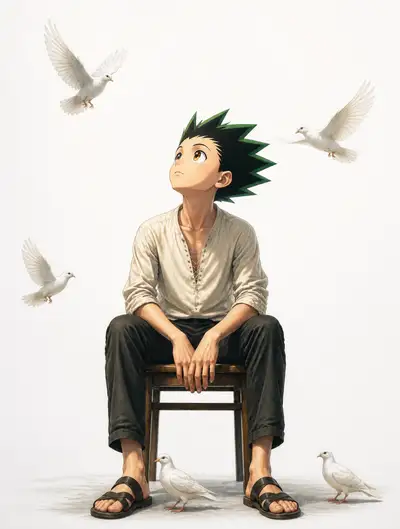 Edit request: white birds and Gon from Hunter x Hunter