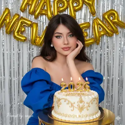 Glamorous New Year Beauty Portrait