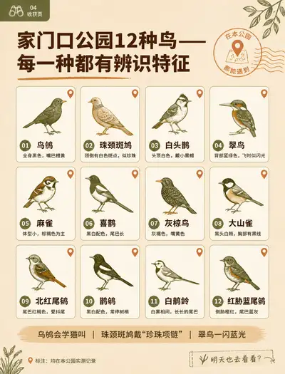 Bird identification carousel page prompt, Chinese