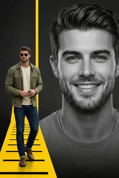 Split Composition Fashion Portrait