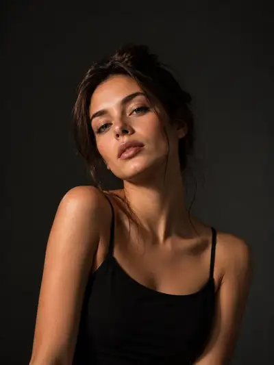 Ultra-Photorealistic Editorial Studio Portrait