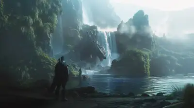 Xenial Jungle Dragon Waterfall Prompt