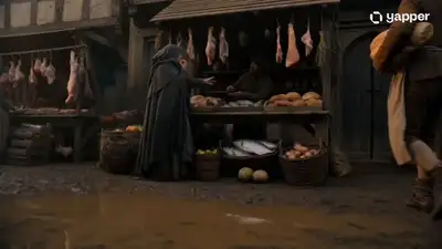 Elizabethan London Market Cinematic Shot