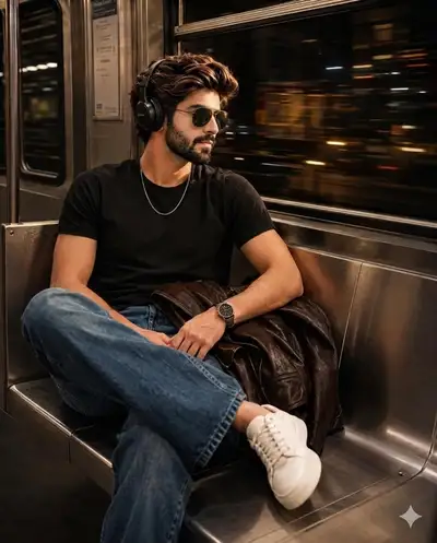 Cinematic Metro Portrait from Reference Image