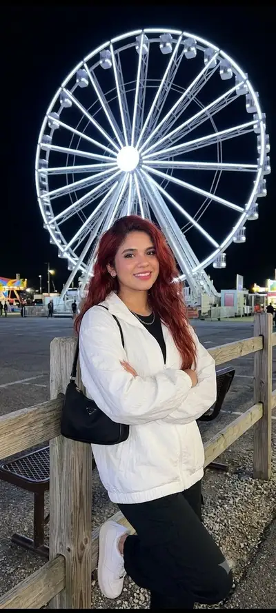 Night Amusement Park Ferris Wheel Selfie