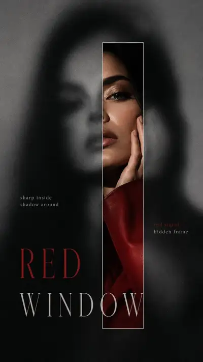 Blurred reveal cinematic identity poster template