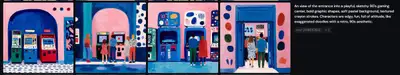 90s Gaming Center Entrance Scene